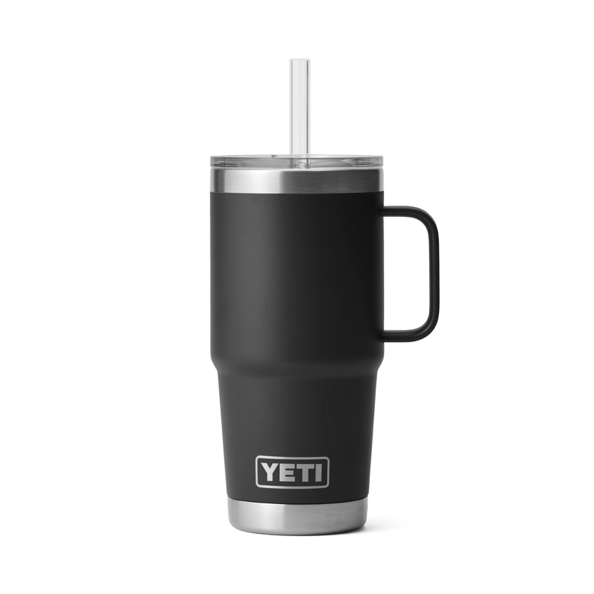 YETI Flasks One Size / Black / Unisex YETI Rambler 25 Oz Straw Mug in Black