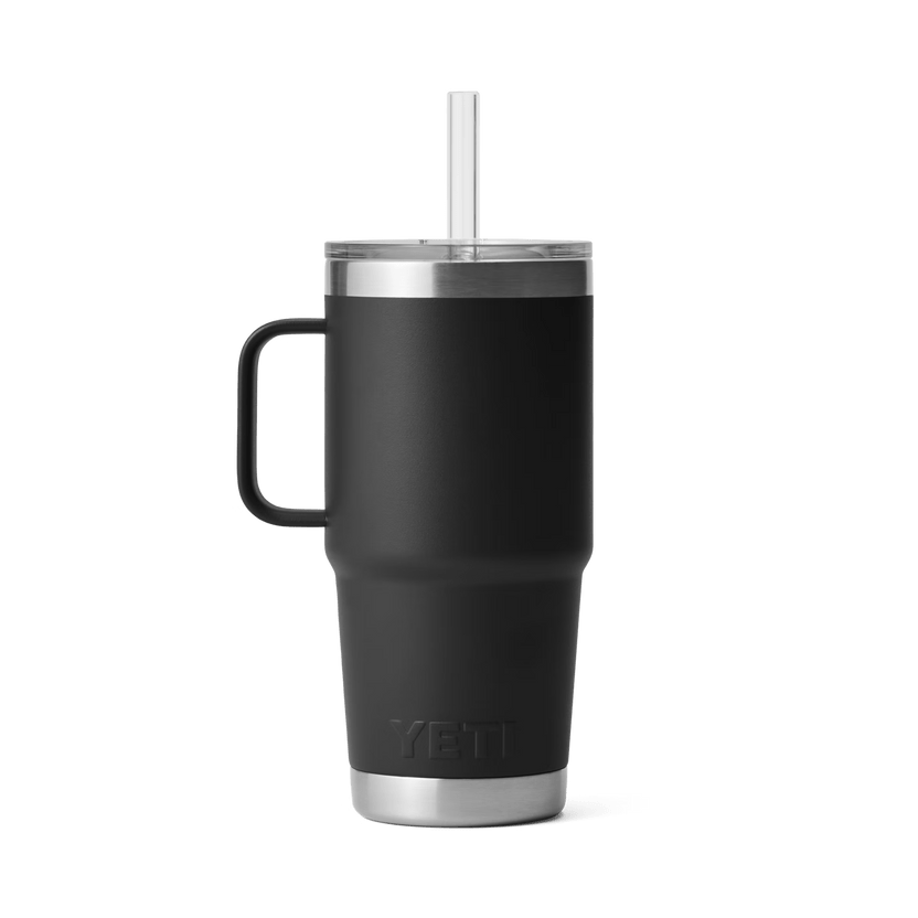 YETI Flasks One Size / Black / Unisex YETI Rambler 25 Oz Straw Mug in Black