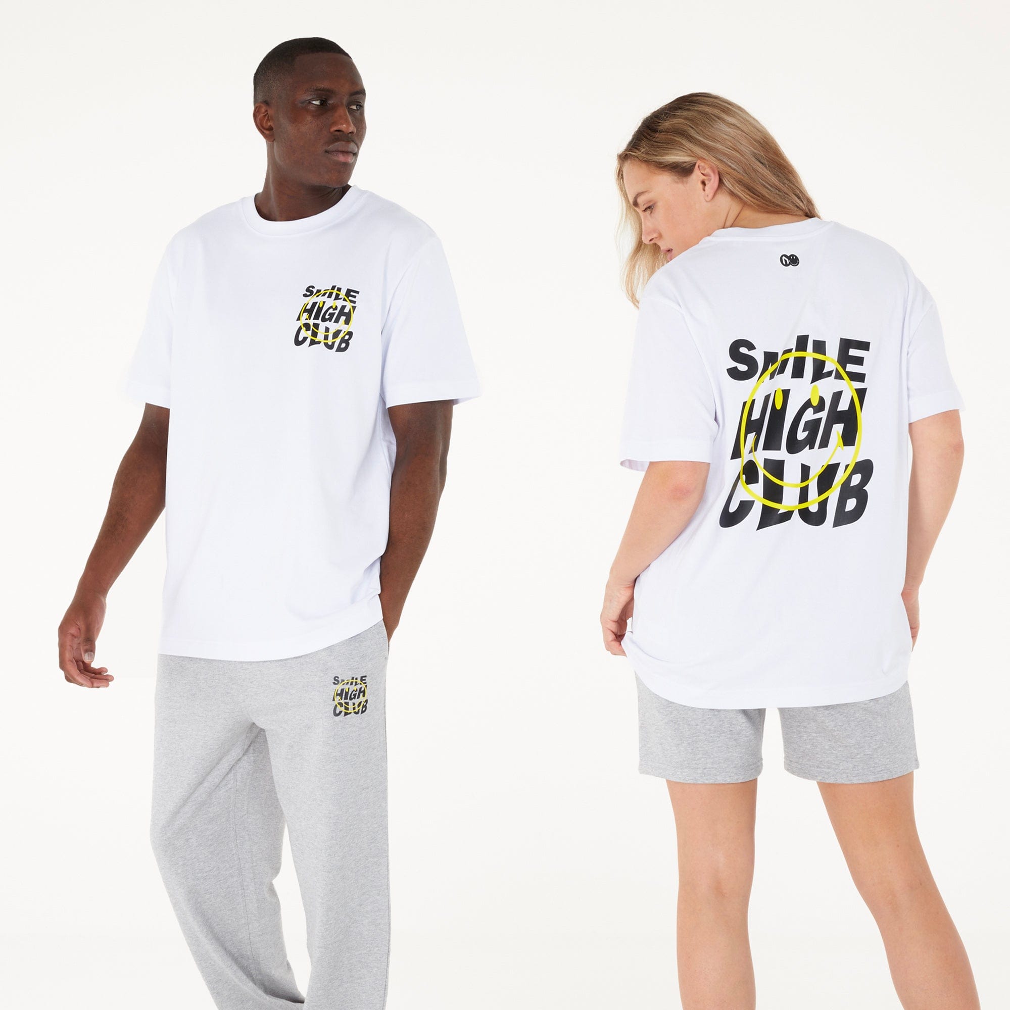 WIT Fitness T-shirts WIT & Smiley Originals Smile High Club Tee in White