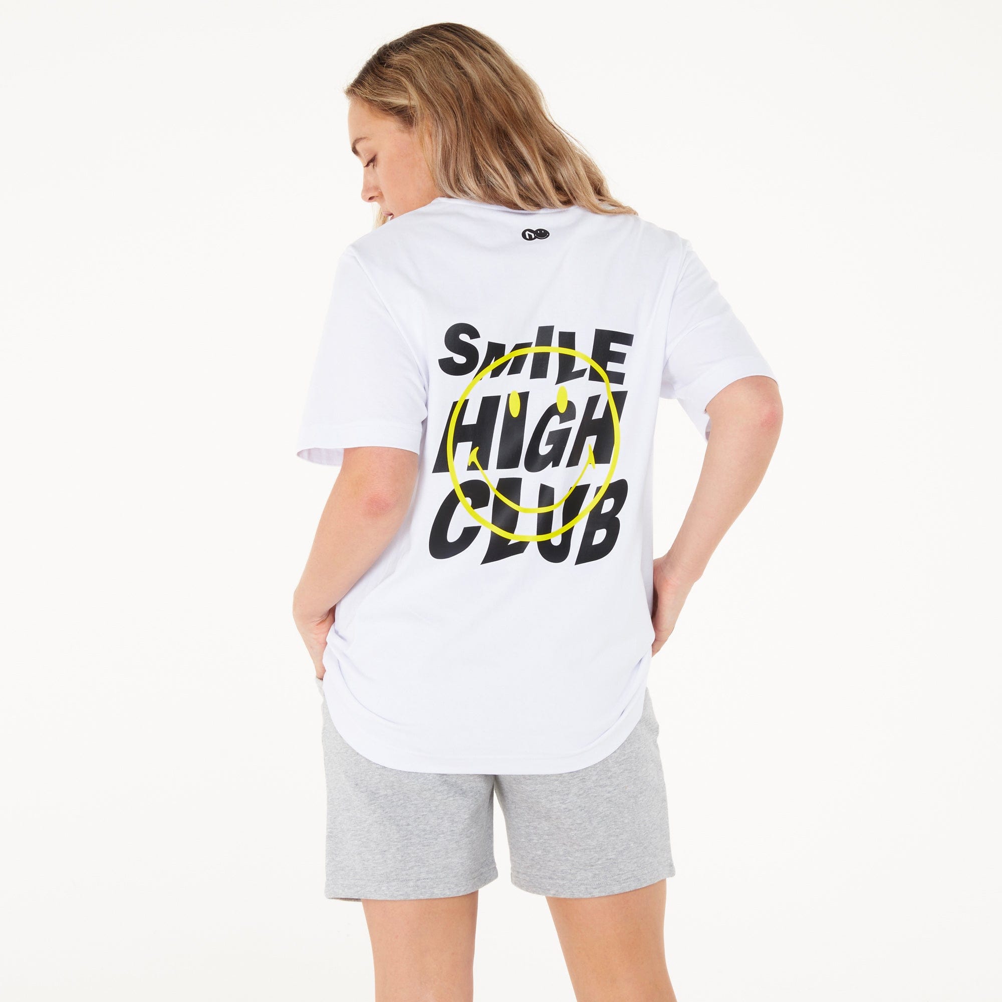WIT Fitness T-shirts WIT & Smiley Originals Smile High Club Tee in White