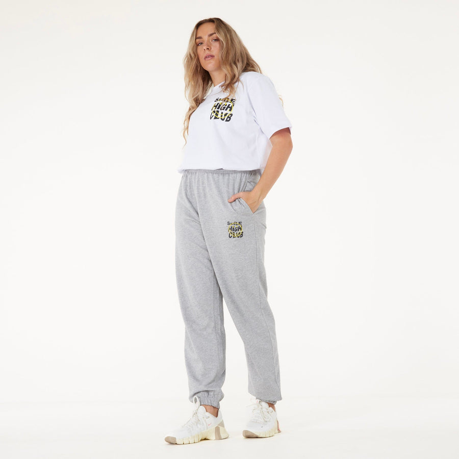WIT Fitness Joggers WIT & Smiley Originals Smile High Club Joggers in Grey