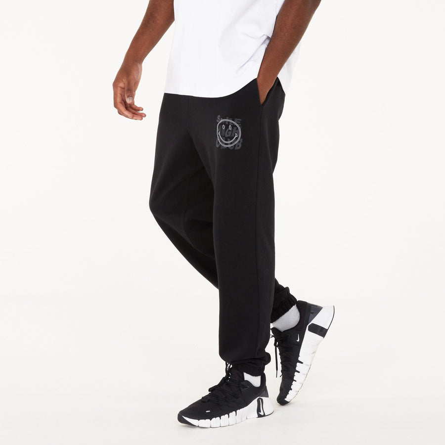 WIT Fitness Joggers WIT & Smiley Originals Smile High Club Joggers in Black