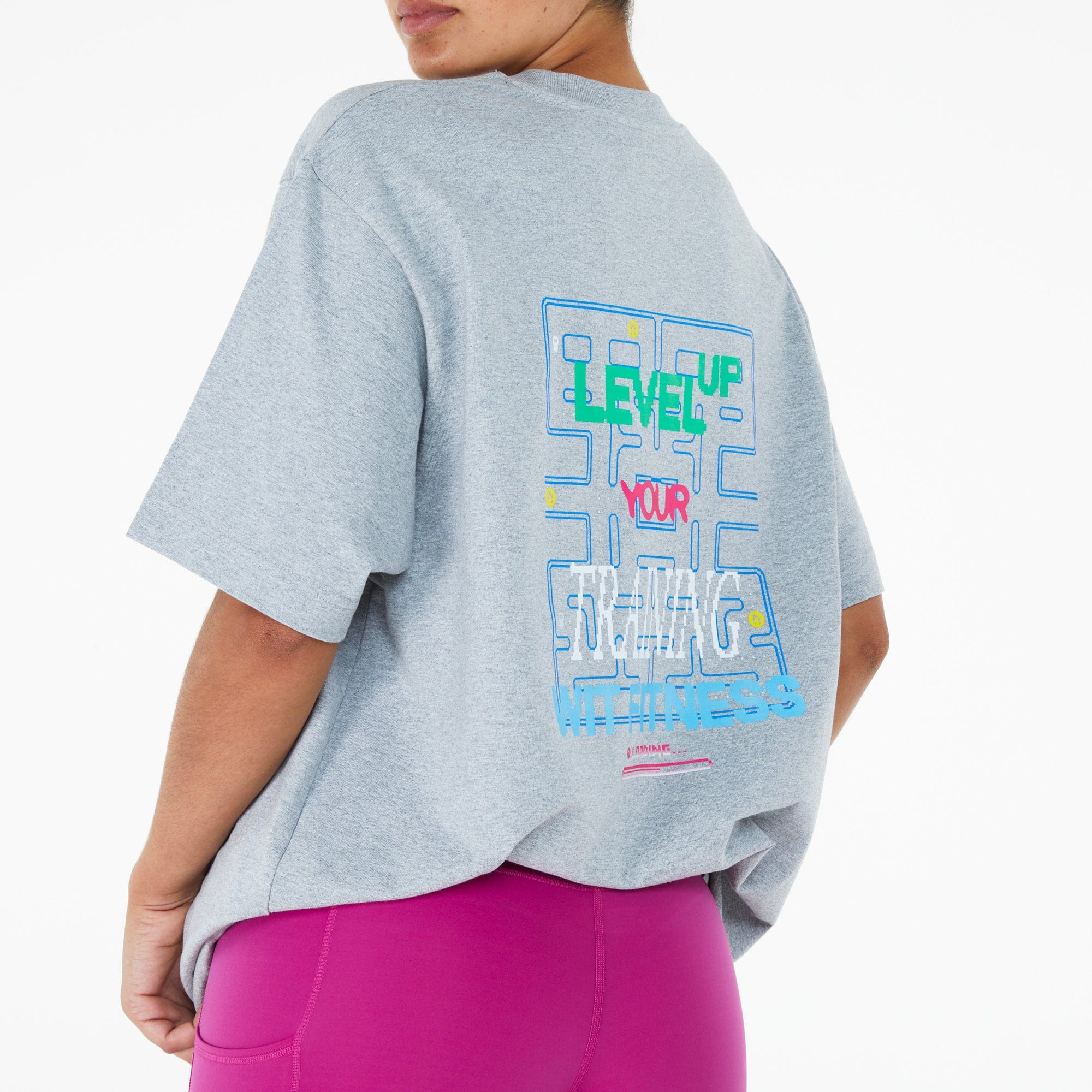 WIT Fitness T-shirts WIT Level Up Tee in Heather Grey