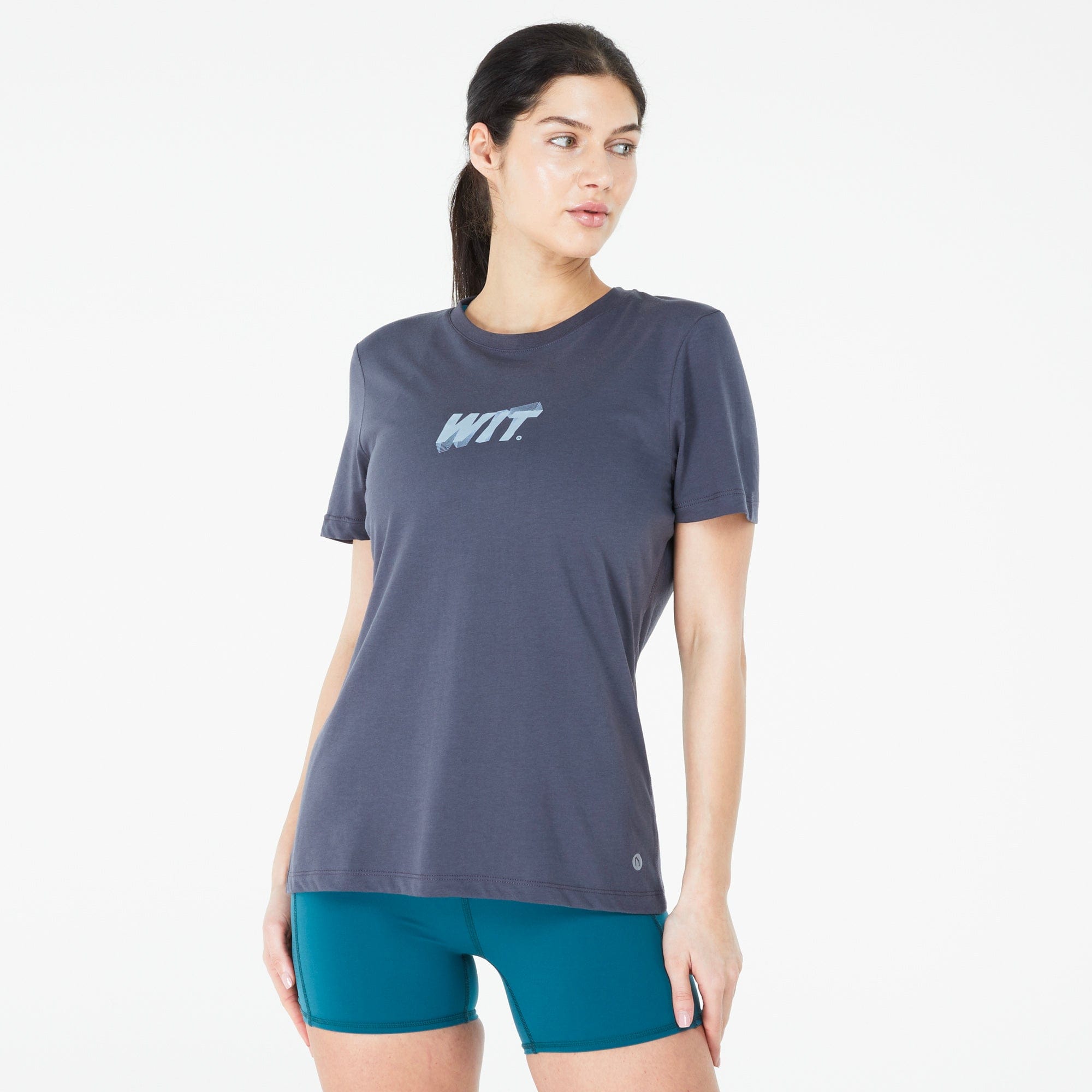 WIT Fitness T-shirts WIT 3D Womens Tee in Charcoal
