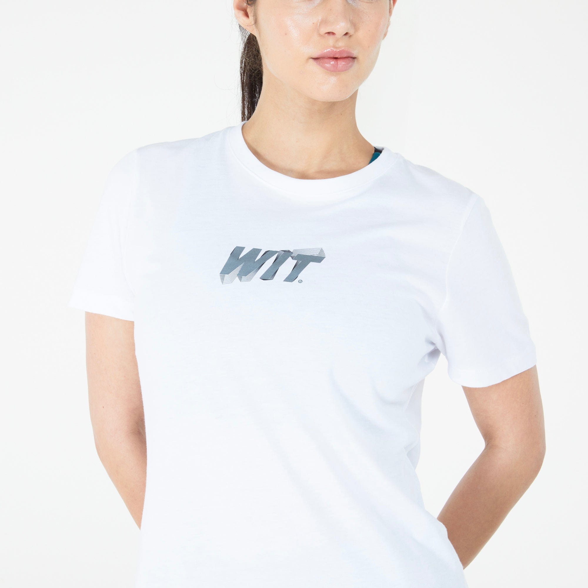 WIT Fitness T-shirts WIT 3D Womens Tee in White