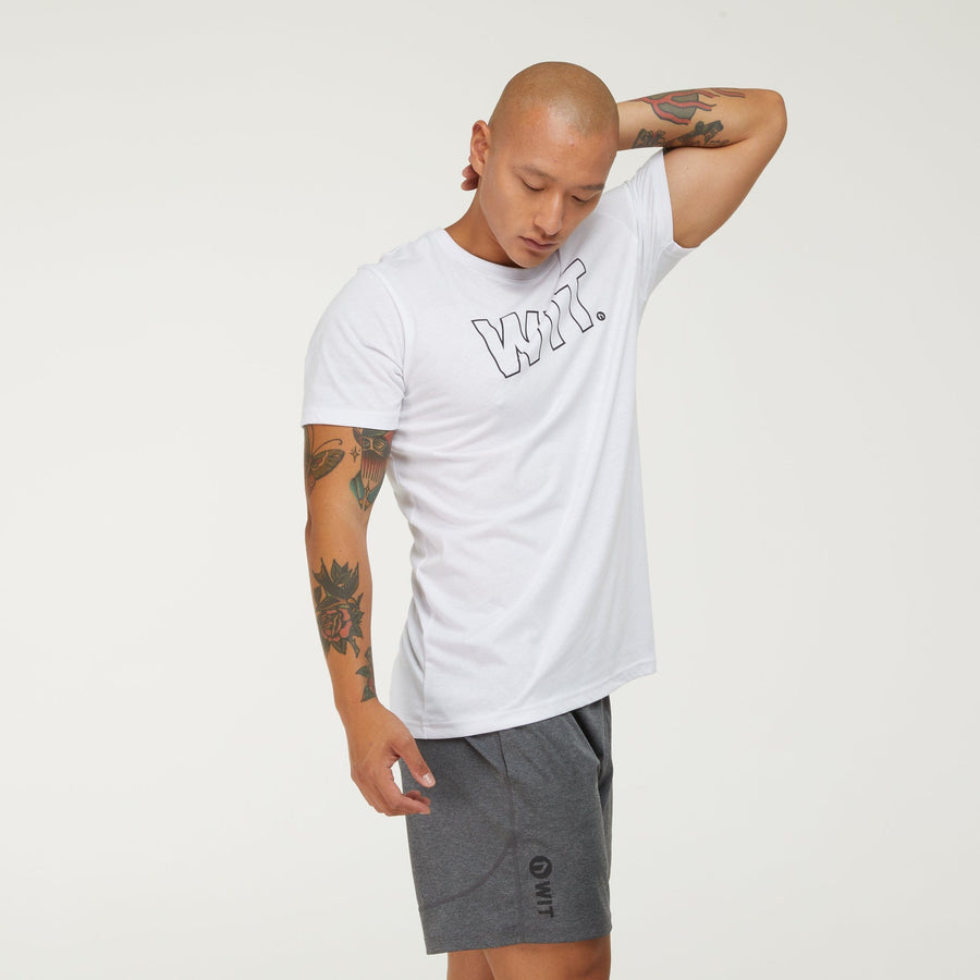 WIT Fitness T-shirts WIT Outline Logo Tee In White