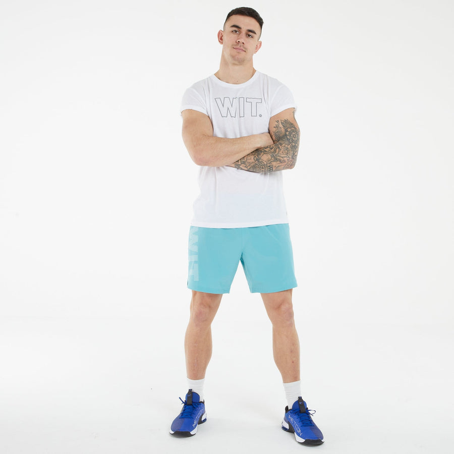 WIT Fitness Shorts WIT Large Logo Woven Shorts In Teal