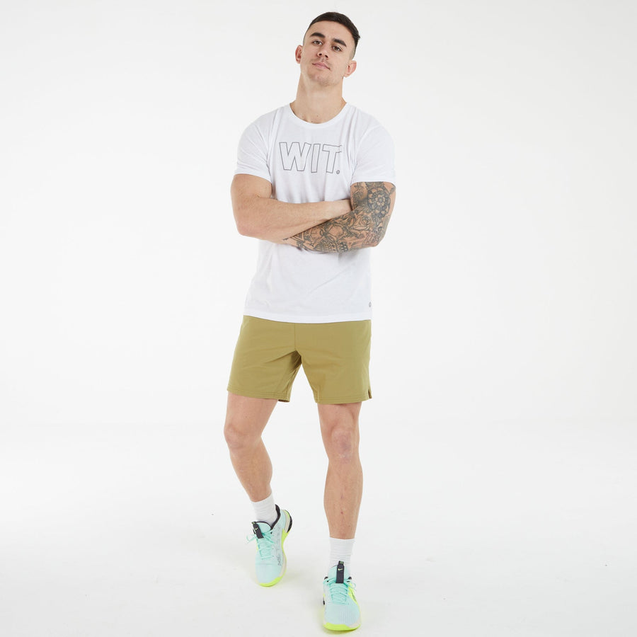 WIT Fitness Shorts WIT Vertical Logo Woven Shorts In Green