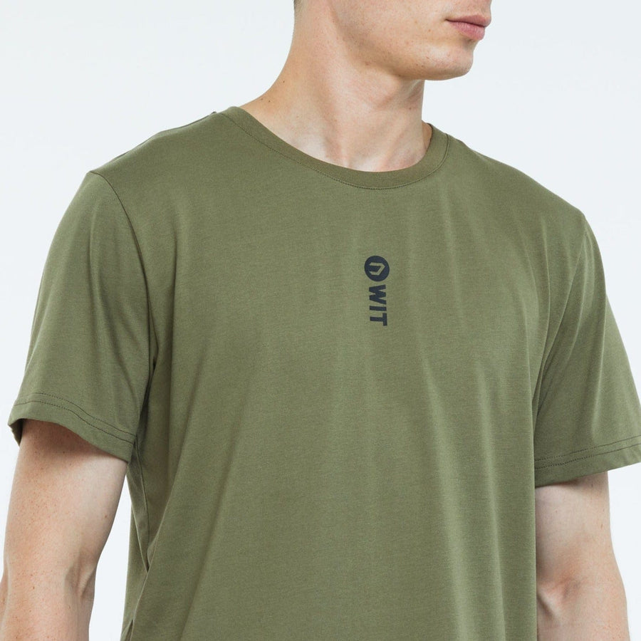 WIT Fitness T-shirts WIT Vertical Logo Tee in Green